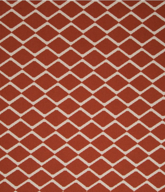 LINHO TRAMADO ESTAMPADO GEOMETRICO LOSANGO BRICK (TERRACOTA)