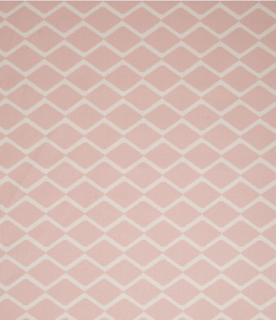 LINHO TRAMADO ESTAMPADO GEOMETRICO LOSANGO ROSA